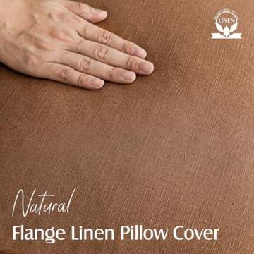 Foindtower Pack of 2, Decorative Linen Soild Throw Pillow Covers Soft Accent Cushion Case Boho Farmh...