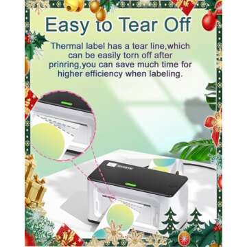 Joatuxul 2 inch Round Thermal Labels, Thermal Printer Labels use for Barcode, Shipping, Customized, Circle Direct Thermal Stickers 500 Labels for Printer, Gradient Green