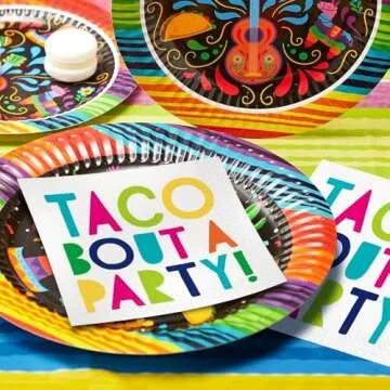 Vibrant Taco Bout A Party Napkins - Pack of 16