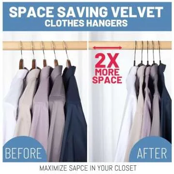 HOUSE DAY Velvet Hangers - Stylish & Space-Saving Clothes Hangers