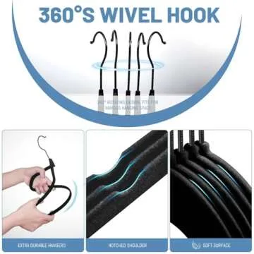 HOUSE DAY Velvet Hangers - Stylish & Space-Saving Clothes Hangers