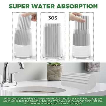 5 Pcs Damp Clean Duster Sponge, Dusters for Cleaning Blinds,