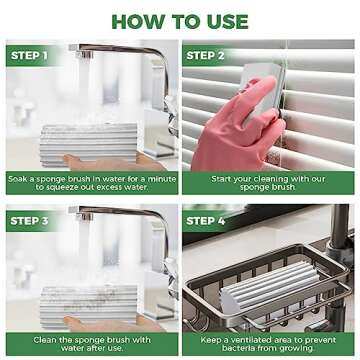 5 Pcs Damp Clean Duster Sponge, Dusters for Cleaning Blinds,