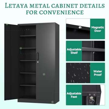 Letaya Garage Storage Cabinets - Heavy Duty & Secure Organizer