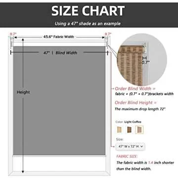 RED GRAPES Roller Window Shades,Light Filtering Roller Shade,Window Blinds,Roll Up and Down Blinds for Home,Easy to Install(Coffee, 33" W x 72" H)