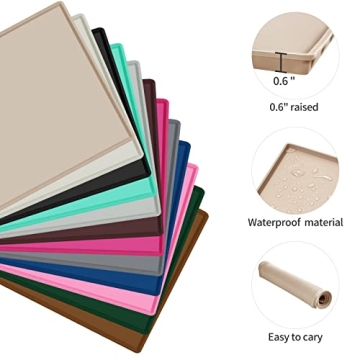 Durable EIOKIT Dog Food Mat for Pets - Waterproof & Non-Slip