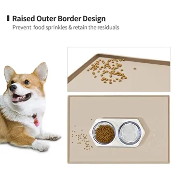Durable EIOKIT Dog Food Mat for Pets - Waterproof & Non-Slip