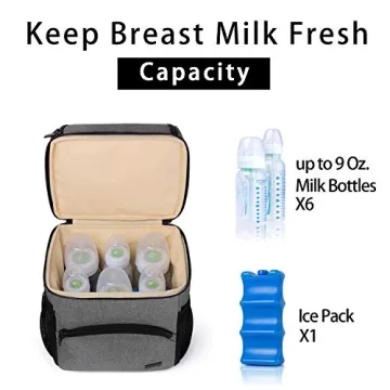 Teamoy Double Layer Cooler Bag for Baby Bottles
