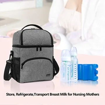 Teamoy Double Layer Cooler Bag for Baby Bottles