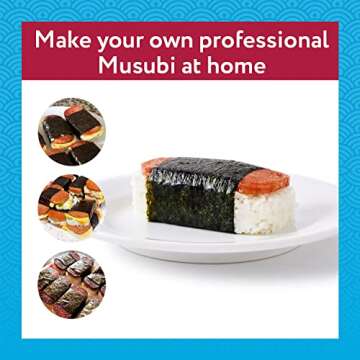 IMPRESA Musubi Maker Kit - 2 Pack - Non-Stick Sushi Press Mold for Handmade Rolls, Kimbap, Onigiri, ...