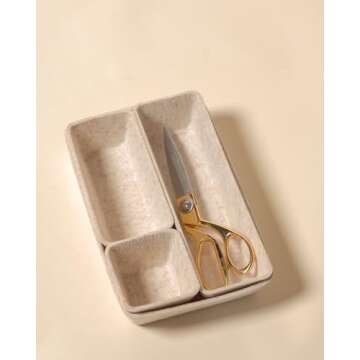 SortJoy The Drawer Organizer Set - Stylish Storage Bins for Home