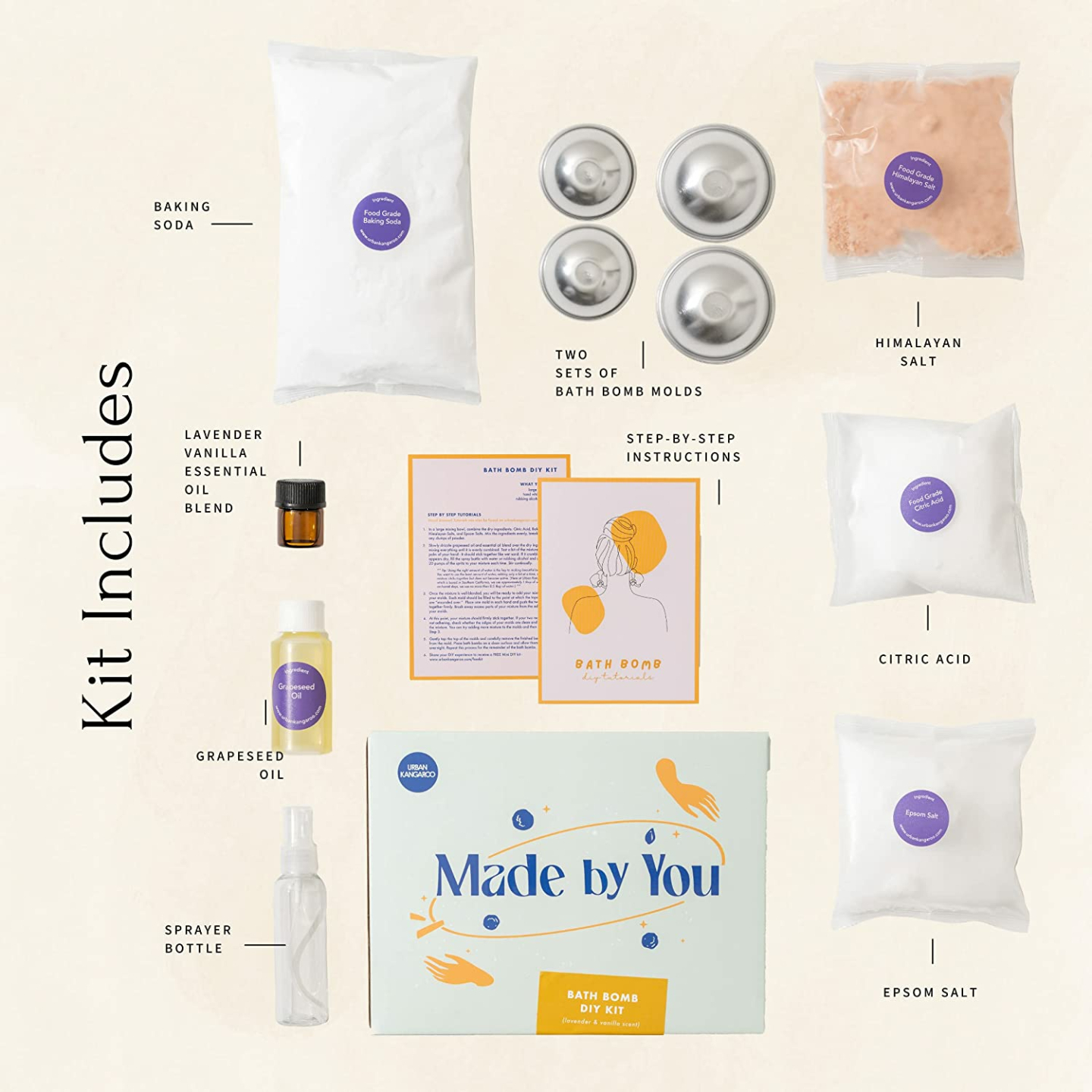 DIY Bath Bomb Kit - 12+ Luxurious Bombs Included
