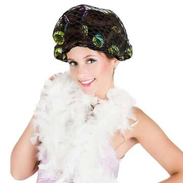 WILLBOND 4 Pcs Cotton Triangle Hair Net for Rollers, Women Mesh Hair Net Setting for Sleeping, 35 x 35 x 57 Inches, Black