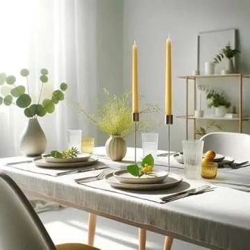 Pickood Yellow Dripless Taper Candles Set | Eco-Friendly & Elegant