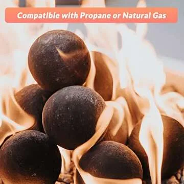 Skyflame 15 Ceramic Fire Balls for Fire Pits and Fireplaces