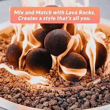 Skyflame 15 Ceramic Fire Balls for Fire Pits and Fireplaces