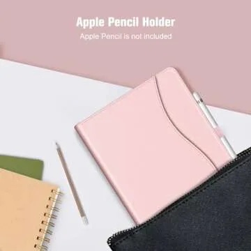 Fintie Case for New iPad 7th Generation 10.2 Inch 2019 - [Corner Protection] Multi-Angle Viewing Folio Smart Stand Back Cover with Pocket, Pencil Holder, Auto Wake/Sleep for iPad 10.2", Rose Gold
