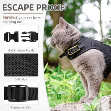 PUPTECK Soft Mesh Cat Harness - Comfortable & Stylish