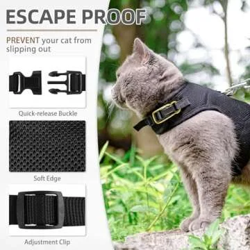 PUPTECK Soft Mesh Cat Harness - Comfortable & Stylish