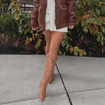 Rollda Women's Cowboy Boots - Stylish and Comfortable