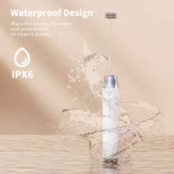 Rechargeable Milk Frother with Stand for Barista Quality Foam