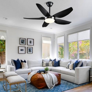 JSAITEE Ceiling Fan with Lights & Remote Control 43 Inch