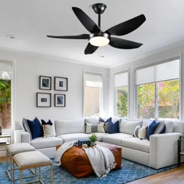 JSAITEE Ceiling Fan with Lights & Remote Control 43 Inch