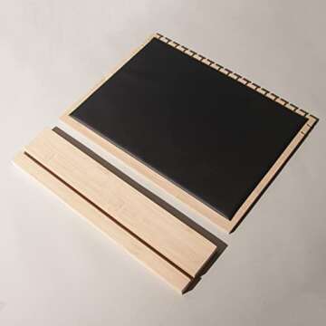 Justsoso Big Bamboo Necklace Display Stand, Pendant Necklace Jewelry Holder Rack, Chain Jewellery Organizer for Home or Selling Show (Black PU)