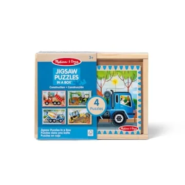 Melissa & Doug Construction Vehicles 4-in-1 Puzzles for Kids