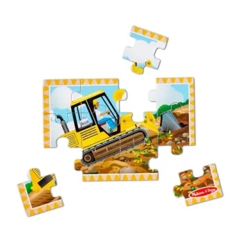 Melissa & Doug Construction Vehicles 4-in-1 Puzzles for Kids
