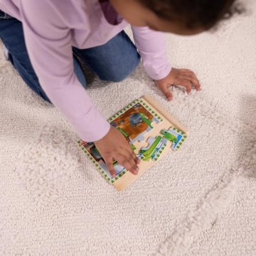 Melissa & Doug Construction Vehicles 4-in-1 Puzzles for Kids