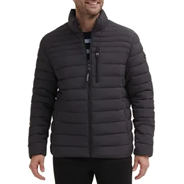 Calvin Klein Men's Classic Packable Down Jacket – Stylish Warmth in Iron, Large