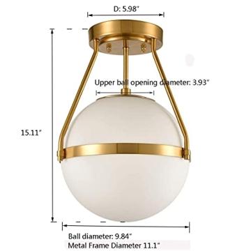 Stunning HOLKIRT Globe Ceiling Light Fixture for Any Space