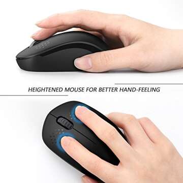 Quiet Wireless Mouse for Home, Office & Travel - seenda