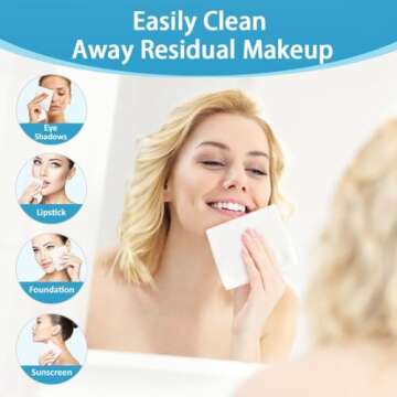 HOMEXCEL Face Towels - Biodegradable, Ultra Soft, 100 Count (2 Boxes) for Sensitive Skin Makeup Remo...