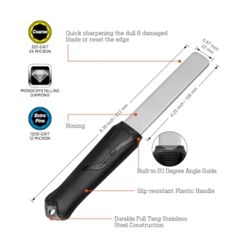 Versatile SHARPAL Dual-Grit Diamond Knife Sharpener