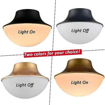 TENGIANTS Modern Gold Semi Flush Mount Ceiling Light Fixture Brass Metal Round Bowl Shape Milk Glass Light Fixture Ceiling Mount for Bathroom Bedroom Hallway Entrance Staircase Office Living Room