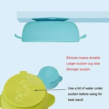 KingKam 2 Pack Baby Bowls with Suction, Silicone Stay up Baby Bowl for Kids and Toddlers, Silicone Bowls and Spoons for Baby Toddler Bowls, Baby Feeding Bowls Set - Blue/Green