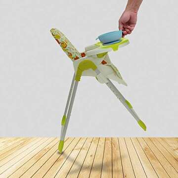 KingKam 2 Pack Baby Bowls with Suction, Silicone Stay up Baby Bowl for Kids and Toddlers, Silicone Bowls and Spoons for Baby Toddler Bowls, Baby Feeding Bowls Set - Blue/Green