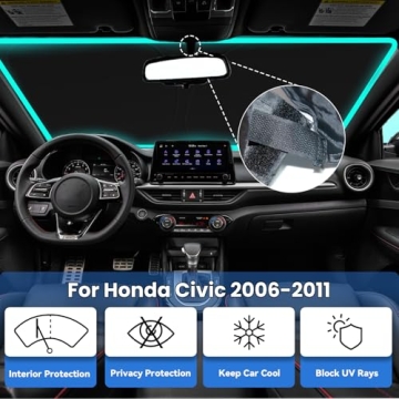 PAIMOHO Car Sun Shade for Honda Civic 2006-2011
