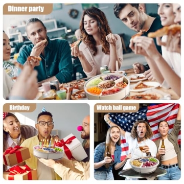 Divided Snack Box Container with Rotating Tray for Easy Use