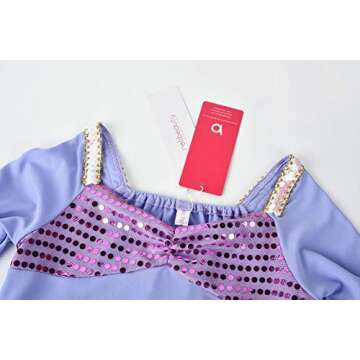 ReliBeauty Sequins Mermaid Costume for Little Girls