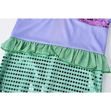 ReliBeauty Sequins Mermaid Costume for Little Girls