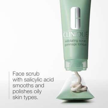 Clinique Exfoliating Face Scrub With Salicylic Acid For Oily Skin Types | Refreshing + Refining, 3.4...