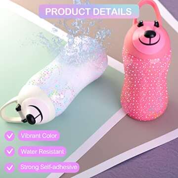 Holographic-Sticker Paper, 24 Sheets Holographic-Paper 8.5" x 11" Self-Adhesive Vinyl-Sheets Transparent-Holographic Film Permanent Laminate for Stickers DIY Craft US Letter-Size