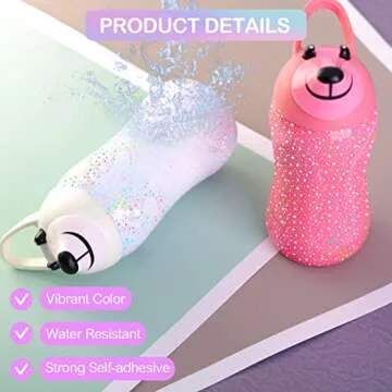 Holographic-Sticker Paper, 24 Sheets Holographic-Paper 8.5" x 11" Self-Adhesive Vinyl-Sheets Transparent-Holographic Film Permanent Laminate for Stickers DIY Craft US Letter-Size