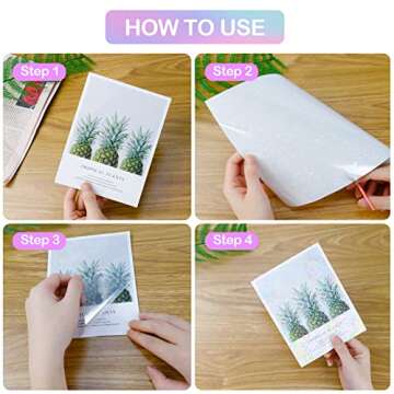 Holographic-Sticker Paper, 24 Sheets Holographic-Paper 8.5" x 11" Self-Adhesive Vinyl-Sheets Transparent-Holographic Film Permanent Laminate for Stickers DIY Craft US Letter-Size