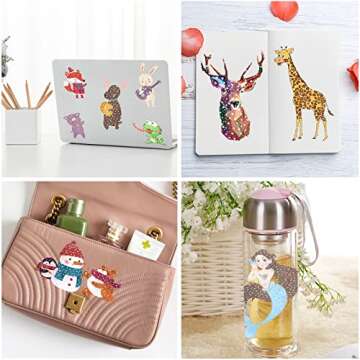 Holographic-Sticker Paper, 24 Sheets Holographic-Paper 8.5" x 11" Self-Adhesive Vinyl-Sheets Transparent-Holographic Film Permanent Laminate for Stickers DIY Craft US Letter-Size