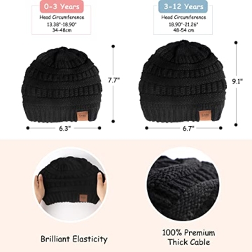 Stylish Kids Satin Lined Winter Hat for Perfect Warmth