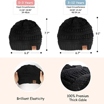 Stylish Kids Satin Lined Winter Hat for Perfect Warmth